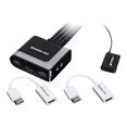 thumbnail image 2 of IOGEAR 2-Port HDMI and DisplayPort KVM Kit - Cables Included - KVM / audio / USB switch - 2 x KVM / audio / USB - 1 local user - desktop, 2 of 7