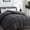 Dark Grey, variant on Quilted King Size Comforter - All-Season Down Alternative Duvet Insert - Luxury Hotel Warm Comforter with Anti-Clump Tech & 8 Tabs - Reversible - Breathable - Light (90"x102")