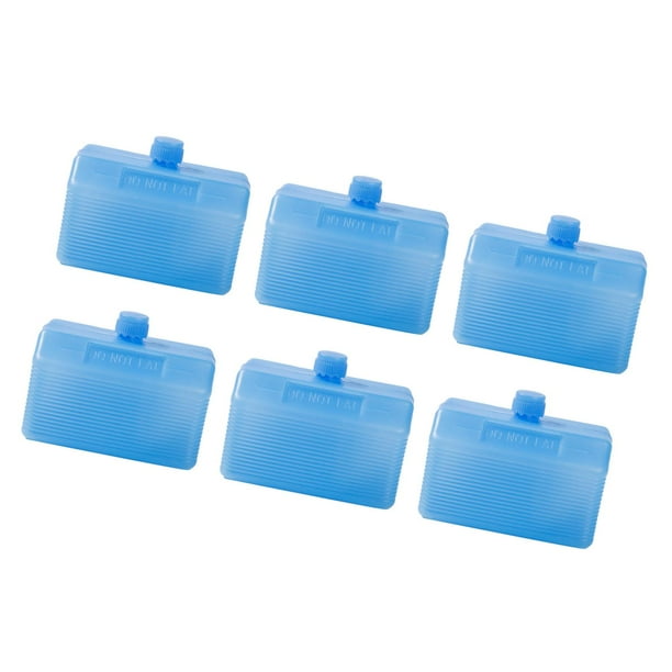 6 cajas de hielo para cristales, fáciles de usar, ligeras y compactas, para congeladores de hielo. Botella cuadrada grande