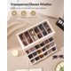 thumbnail image 3 of Lolalet Estuche organizador de 30 ranuras para gafas de sol para mujer, caja expositor de 5 niveles con tapa superior transparente, regalo para el Día de la Madre - Crema, 3 of 7