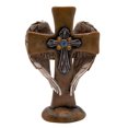 thumbnail image 1 of Cast Resin Angel Wings Cross with Fake Rhinestone Accents, 7 Inch, 1 of 4