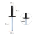 thumbnail image 4 of 10pcs Black Blind Rivet Grip 4.8mm x 21mm Cap 16mm Diameter Round Head for Auto Car, 4 of 5