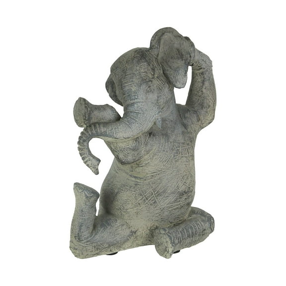 Contrast Amazingly Limber Elephant Yoga Seated Pose Tabletop Statue 9 inch