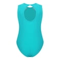 thumbnail image 6 of dPois Kids Girls Sleeveless Shiny Diamond Gymnastics Dance Leotard Yoga Sports Bodysuit Biketard Blue Green 8, 6 of 7