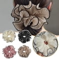 thumbnail image 3 of Retro Wrinkle Chiffon Scrunchies Pleated Textured Fashionable R3 Tie J4B0, 3 of 9