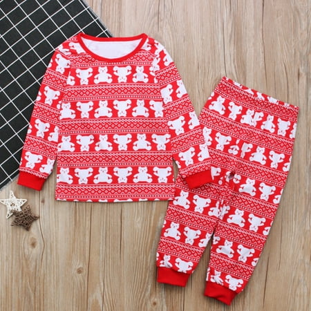 

Esho 12M-7T Boys Girls Matching Christmas Pajamas Set Holiday PJs for Kids Toddler Children s Xmas Cute Printed Loungewear Sleepwear