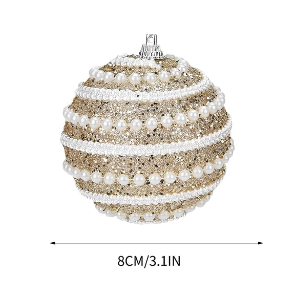 YIKA High-grade Pearl Thread Christmas Ornaments Christmas Tree Pendants Decorations Painted Decorations Christmas Decoration Supplies Gifts