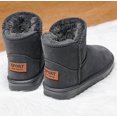 thumbnail image 6 of Unisex Black Suede-like Snow Boots - Warm, Durable & Stylish Winter Footwear for Adults, 6 of 11