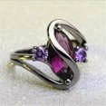thumbnail image 2 of Fashion 14k Black Gold Plated Rings Cubic Zirconia Anniversary Gift Sz 6-10, 2 of 6