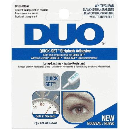 Duo Strip Eye Lash Adhesive, White Clear, 0.25 oz..