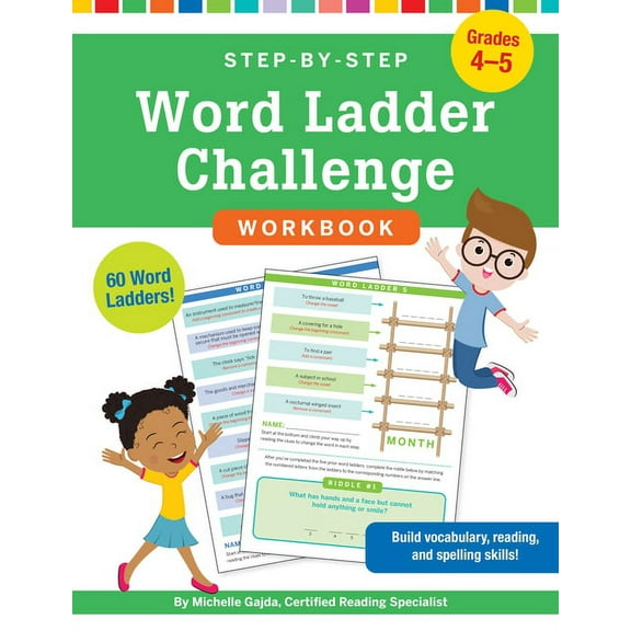 Step-By-Step Word Ladder Challenge Workbook (Grades 4-5), (Paperback)