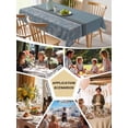 thumbnail image 5 of Boho Blue Flower Table Cloth, Waterproof Tablecloth for Rectangle Tables, Abstract Bohemia Pesley Floral Reusable Washable Fabric Table Cover for Restaurant Kitchen Dining Tables 60"x120", 5 of 9