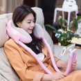 thumbnail image 2 of Neck Pillow Travel for Sleeping, Portable Head Neck Support Sleeping Pillows in , Headrest Cushion with Phone Holder - Pink, 2 of 7