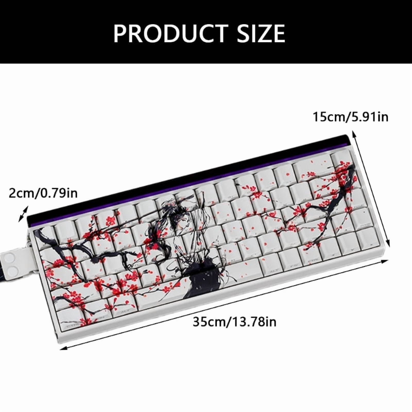 60% 68% ANSI ISOs Layout PBT Original Profile Keycaps With Plum Blossom For 61/64/68 Mechanical Keyboards