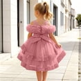 thumbnail image 4 of CHEEREAM Girls Tulle Dress Elegant High Low Sequins Mesh Layered Puffy Birthday Party Dresses Kids Ruffle Pleated Cute Sleeveless Gown, 4 of 8