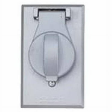BWF 4171W-1 Cover, 4-9/16 in L, 2-13/16 in W, Metal, For Single Receptacles 6 Pack