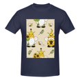 thumbnail image 4 of Bingfone Gnomes Bees And Sunflowers Men'S Loose Fit Short-Sleeve Pocket T-Shirt, 4 of 7