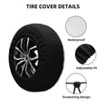 thumbnail image 2 of Susaid Honeycomb And Honey Print Tire Covers,Waterproof Anti-UV Snow Sun Rain Tire Covers for RV,Truck, SUV, Trailer, Camper-15 inch, 2 of 6