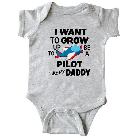 

Inktastic I Want To Grow up To Be a Pilot Like My Daddy Gift Baby Boy or Baby Girl Bodysuit