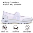 thumbnail image 3 of CHICVOMEY Women's Slip-On Sneakers - Mary Jane Walking Sneakers with Elastic Straps & Cushioned Sole - Breathable Platform Flats for Daily Travel, 3 of 9