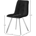 thumbnail image 5 of Meridian Furniture Annie Black Velvet Dining Chair (Set of 2), 5 of 5