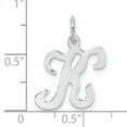 thumbnail image 3 of Charms Collection 14KW White Gold Script Letter K Initial Charm, 3 of 4