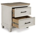 thumbnail image 4 of Signature Design by Ashley Shaybrock Modern Farmhouse Nightstand with USB Charging, 2 Drawers - Antique White, 4 of 8