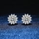 thumbnail image 1 of Pendientes de plata de ley S925, pendientes de girasol, pendientes de moissanita para mujer, 1 of 5