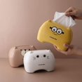 thumbnail image 3 of Cute Cartoon Paper Towel Box Multifunctional Toilet Tissue Box Plastic Thick Bathroom Creative Hand Towel Storage Box (Brown), 3 of 5