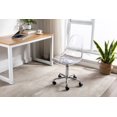 thumbnail image 2 of Luccalily Clear Acrylic Rolling Chair,Modern Small Cute Armless Vanity Rolling Plastic Chair Home Office Lucite Ghost Chairs with Adjustable Height and Wheels, 2 of 10