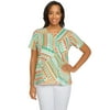 Alfred Dunner Womens Batik Patchwork S/S
