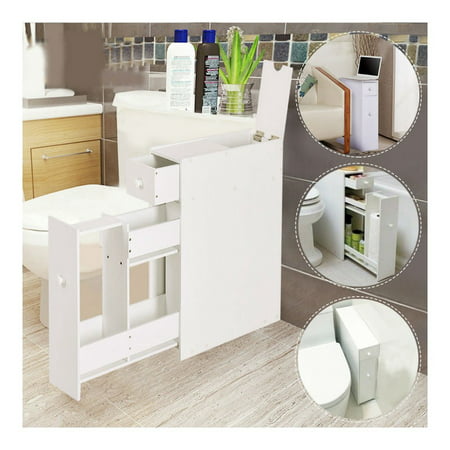 Small Bathroom Storage Cabinet Free Standing Toilet Paper Holder