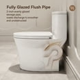 thumbnail image 3 of HOROW Compact Elongated One-Piece Ceramic Toilet, Soft Close Seat, Dual Flush 1.1/1.6 GPF, 12" Rough-In, 3 of 12