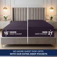 thumbnail image 3 of Sábana bajera Utopia Bedding King, 213 cm, bolsillo, color morado, 3 of 9