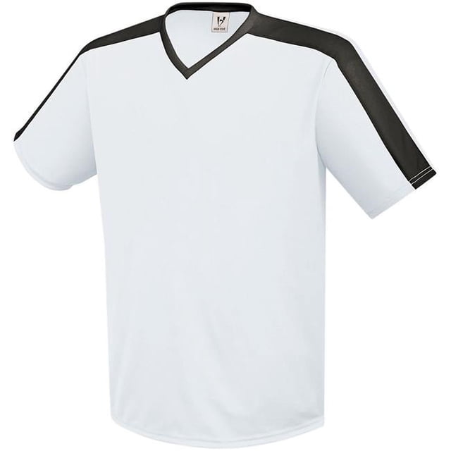 Maillot de Soccer Genesis Adulte, Blanc & Noir - Moyen