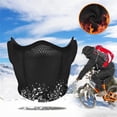 thumbnail image 2 of Cubierta facial para ciclismo de invierno - Medio pasamontañas para clima frío para correr, esquiar, snowboard, en motocicleta Deportes de Macarena DIEADOR DE INVIERNO BALACLAVA, 2 of 8