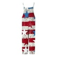 thumbnail image 5 of Tnhcen Women's 4th of July Print Spaghetti Strap Romper – High Waisted Wide Leg Independence Day Jumpsuit with Pockets Stretchy Casual Holiday Outfit S-3XL, 5 of 5