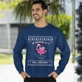 thumbnail image 3 of Christmas Sweatshirt, Apparently We're Trouble Funny Flamingo Squad Christmas Sweatshirt, Cute Bird Group Holiday Jumper, Witty Best Friend Gift for Her, 3 of 5