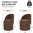 thumbnail image 2 of Casa Pura Furniture Swivel Accent Chair with Storage, Round Upholstered Barrel Chair with Foldable Backrest, Brown Leopard, 2 of 7