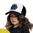 thumbnail image 3 of PAYOHTO Kids Anchors Navy Blue Baseball Hat Back Adjustable Mesh Breathable Hats Black Trucker Cap Outdoor Fishing Sun Caps for Boys or Girls ages 4-10, 3 of 9