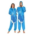 thumbnail image 3 of IAUYY Unisex Adult Onesie Pajamas Ultra-Soft Crystal-Soft Fabric, Halloween Adult Onesie Pajamas Adults,With a Zipper Plus Size Onesie Pajamas, Blue Whale, 3 of 7