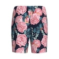 thumbnail image 4 of Picia Rose Flowers Pajama Shorts for Men, Men's Pajama Bottoms, Sleepwear,Short Pajama Pants-Small, 4 of 9