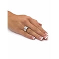 thumbnail image 3 of PalmBeach Jewelry 4.73 TCW Emerald-Cut Cubic Zirconia Ring in Platinum-plated Sterling Silver, 3 of 5