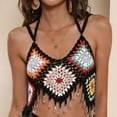 thumbnail image 2 of Ropa de playa para niñas y mujeres, pareo de verano de ganchillo con borlas, fácil de guardar. Camiseta sin mangas, 2 of 5