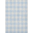 thumbnail image 4 of HomeRoots 673417 10 x 14 ft. Sky Blue & Ivory Plaid Washable Machine Made Rectangle Area Rug with UV Protection, 4 of 9