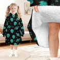 thumbnail image 6 of Alien and Planet Black Pattern Lamb Fleece Blanket Hoodies for Teens ,Teens Oversize Sherpa Wearable Hooded Blanket Sweatshirt with Super Pockets, 6 of 6