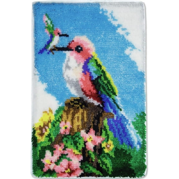 Latch Hook Kits for Adults and Kids 23.6 x 15.7 Inch DIY Crocheting Rug Kit for Home Decoration and Festival Gift,DIY Yarn Carpet Crafting Arts Cushion Mat Crochet Tapestry Sofa Decor