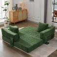 thumbnail image 4 of Modern Fold-Out Sofa Bed, Modern Minimalist Sofa with Side Pockets, Convertible Chaise Floor Couch & Sleeping Mattress for Living Room, Bedroom, Apartment & Office, 4 of 10