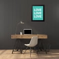 thumbnail image 4 of Seven Trees Design 19x24 Black Modern Framed Museum Art Print Titled - Love, Love, Love, 4 of 5