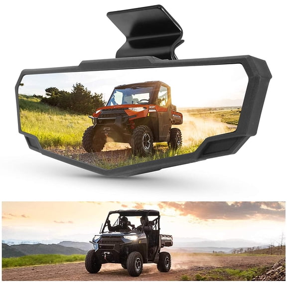 YHH Center Rear View Mirror for Can-Am Defender 2015-2026 & Polaris Ranger SP 570/900/1000 XP Crew – Adjustable Convex